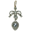 Antique Georgian era love pendant with big rose cut diamond